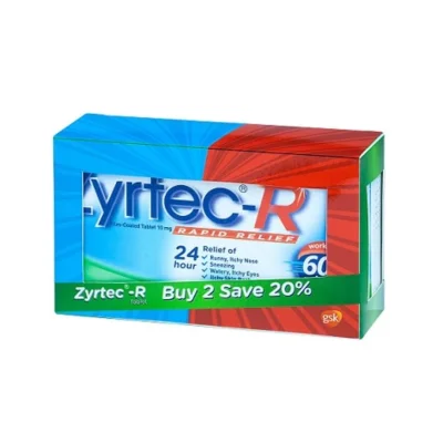 ZYRTEC-R Rapid Relief Cold and Allergy symptoms relief tablets 10sx2 [Exclusive to Watsons]