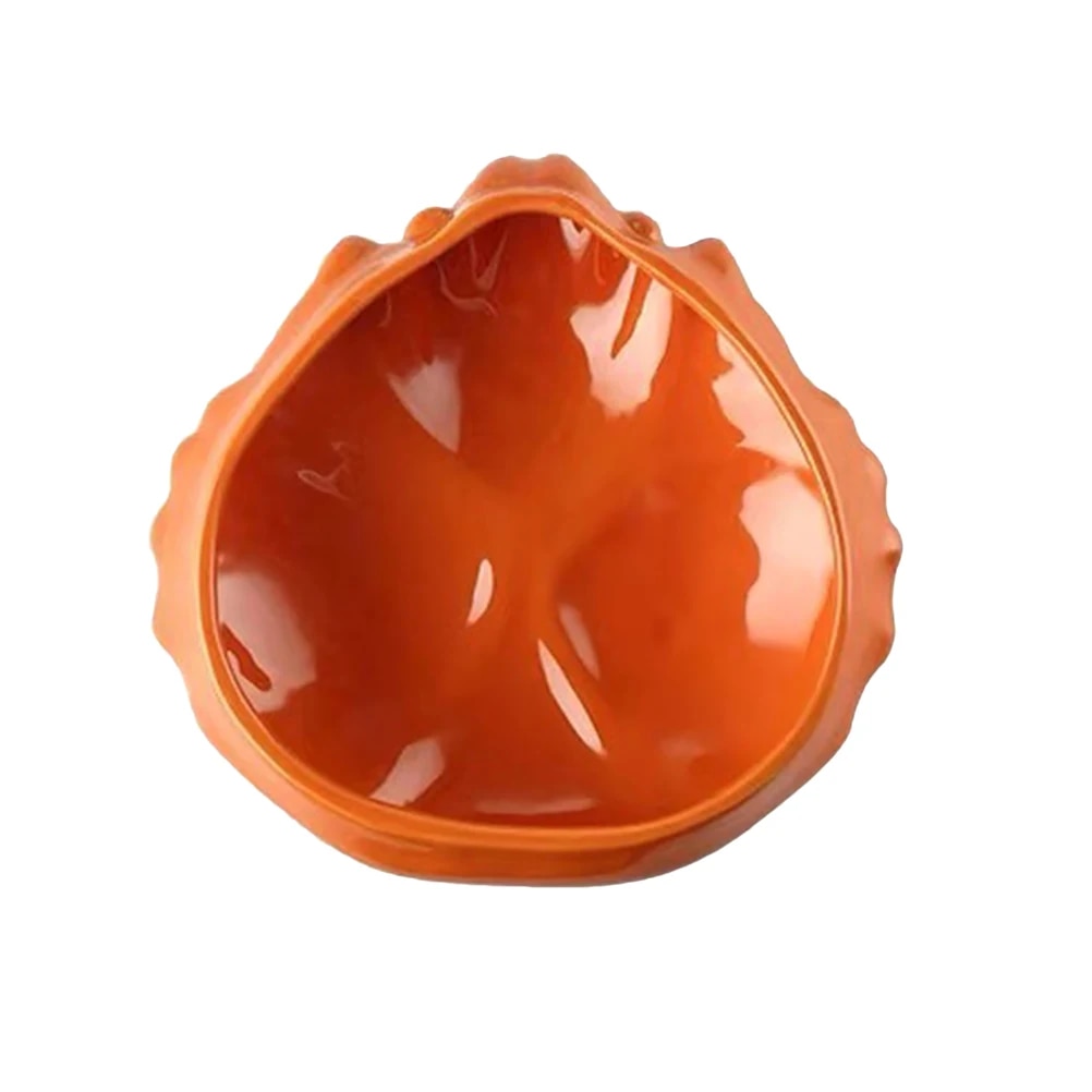 1PC mini phong cách đĩa gốm cua hình đĩa sáng tạo cua L món ăn cua hình món ăn cua cam cua Bìa cua L