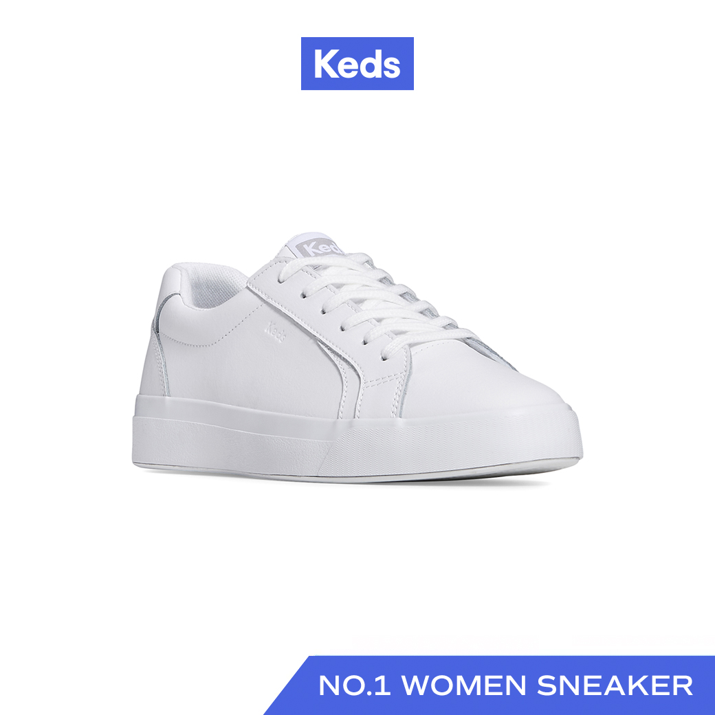 KEDS รองเท้าผ้าใบหนัง แบบผูกเชือก รุ่น PURSUIT LEATHER สีขาว ( WH67808 ) ราคา 2,790 บาท*ส่งฟรี