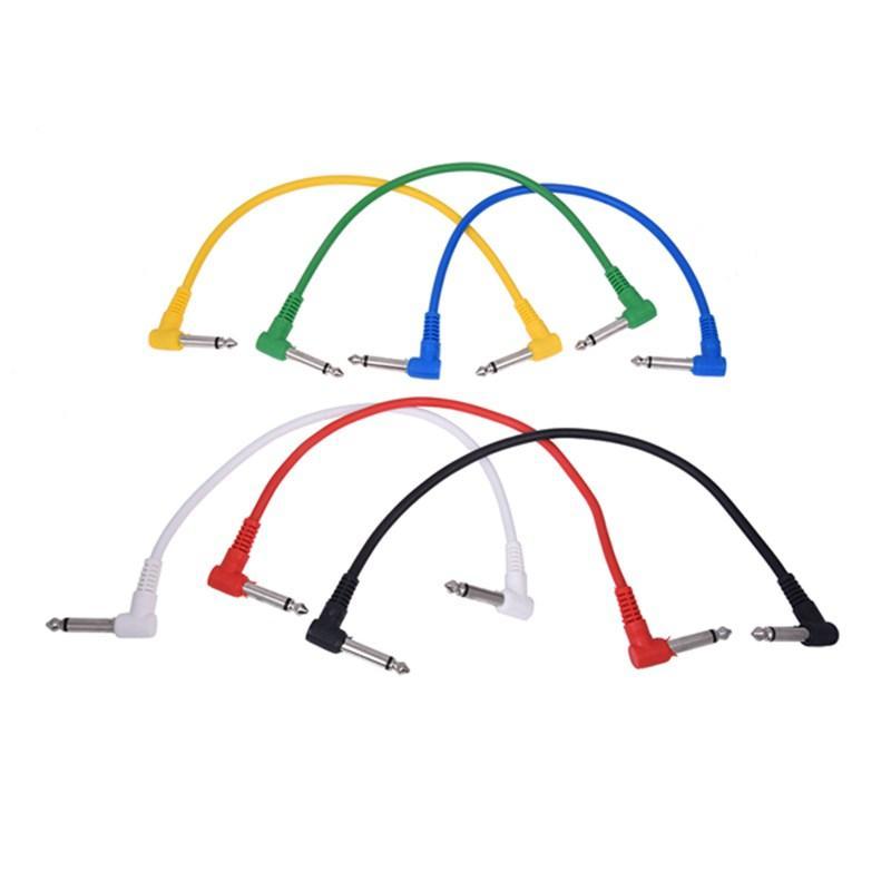 6X 1/4 to 1/4 Bass Guitar Effects Pedal Audio Patch AMP TS Cable Cord 90° Malaysia