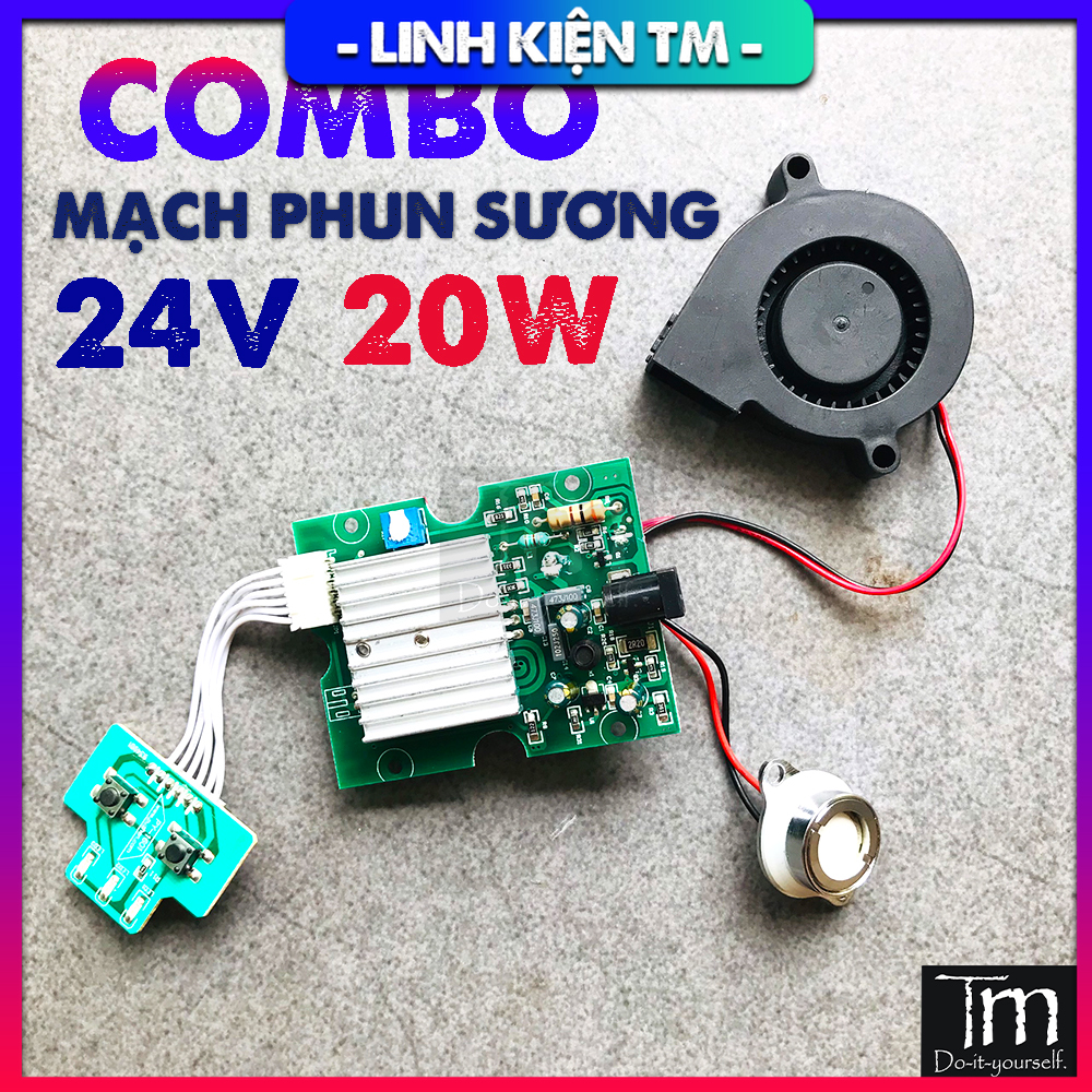 Bộ mạch phun sương siêu âm 24v 20w
