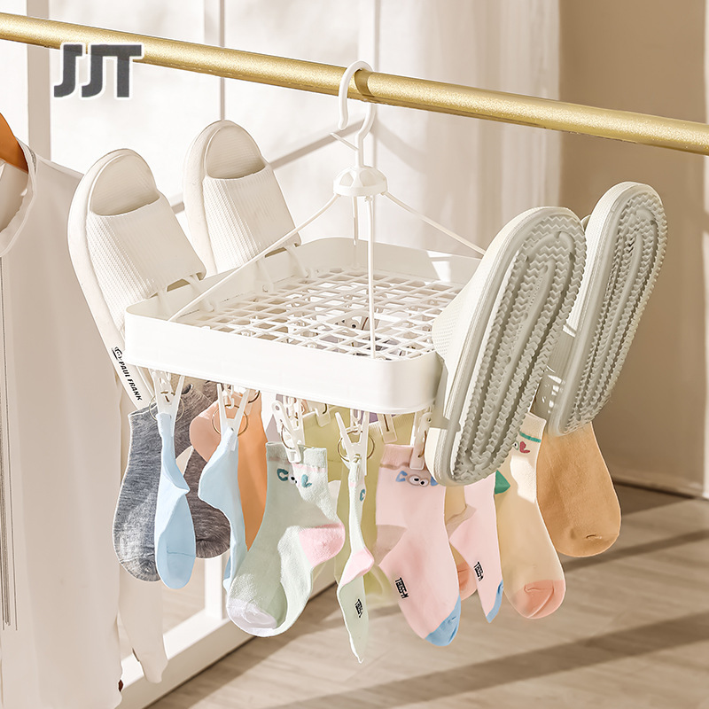 Clothes peg Hanging balcony hanger Household underwear drying rack Socks drying rack Household multi-clip ราคา 155 บาท*ส่งฟรี