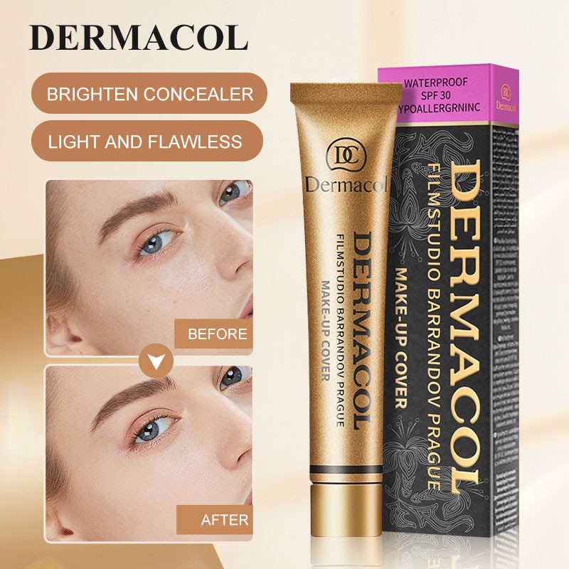 Dermacol Make up Bút che khuyết điểm không thấm nước không thấm nước và mồ hôi Proof Chiều cao kem che khuyết điểm mỹ phẩm nhiều màu sự lựa chọn che khuyết điểm trên khuôn mặt kem nền dạng lỏng Autoset [14 chọn màu]