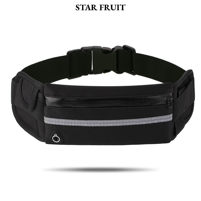 STAR FRUIT⭐ Waterproof Shockproof Running Waist Bag for Outdoor Sports with Reflective Strip and Secure Zipper Pocket ราคา 29 บาท*ส่งฟรี
