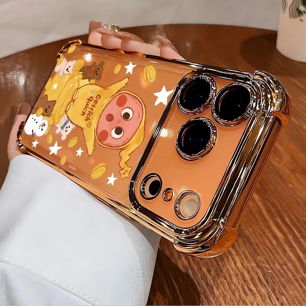 Stoßfeste Transparente Handyhülle Mit Galvanisierung Für Iphone_voghion.com