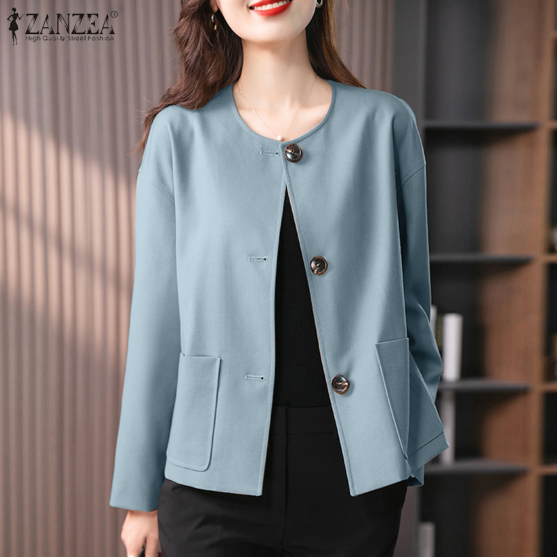 Clearance Sale)(Freeshipping) Fancystyle ZANZEA Korean Style Women Formal  Business Lapel Neck Satin Silky Shirts Office OL Work Solid Tops #11