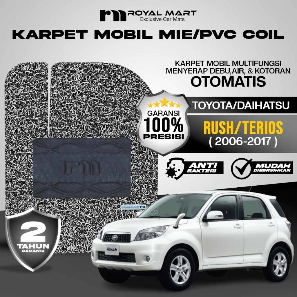 ROYAL MART Karpet Mobil Mie Premium Toyota Rush/Terios 2006-2017 Full Set Bergaransi Giá 475,000 Đồng*Miễn phí vận chuyển