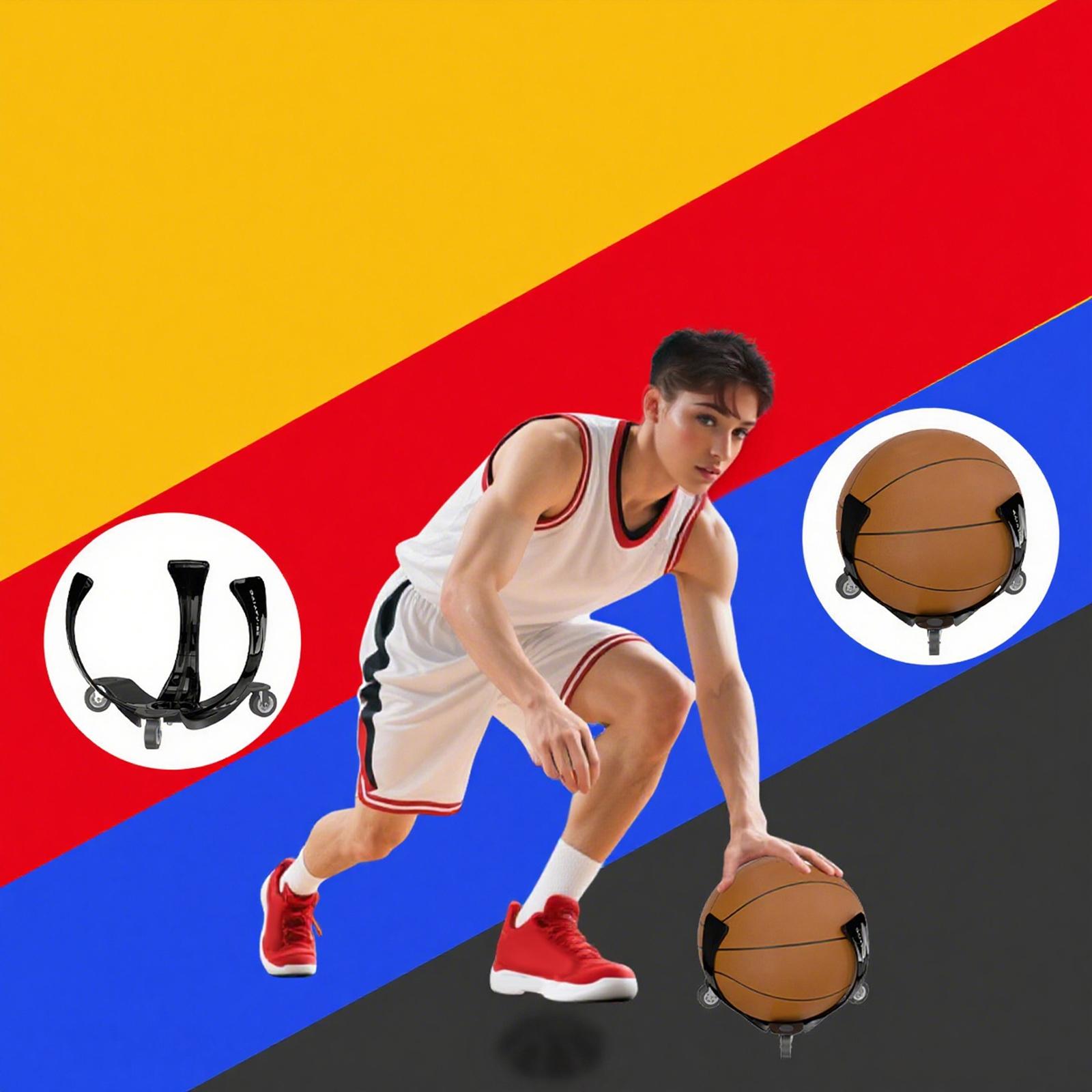 Miracle Shining Basketball Dribble Practice Tool with 360° Casters Anti Tip Structure Multifunctional Professional Flexible Ball Holder Giá 779,366 Đồng*Miễn phí vận chuyển