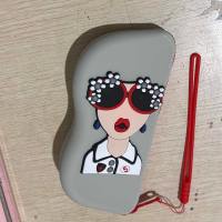 THANKSKY Không thấm nước Túi đựng kính Silicon Chống bụi Đa chức năng Kẹp đựng kính râm Trọng lượng nhẹ Hoạt hình Hộp đựng kính mắt Silicon Nữ