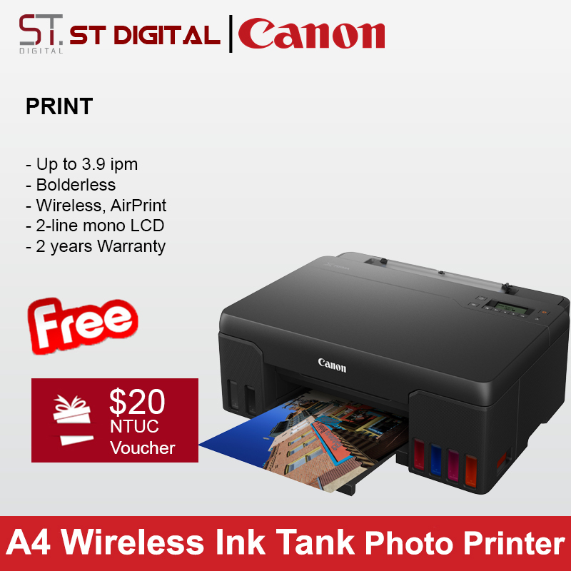 Canon PIXMA G570 Easy Refillable Wireless Single Function Ink Tank for High Volume Quality Photo Printer G 570 Singapore