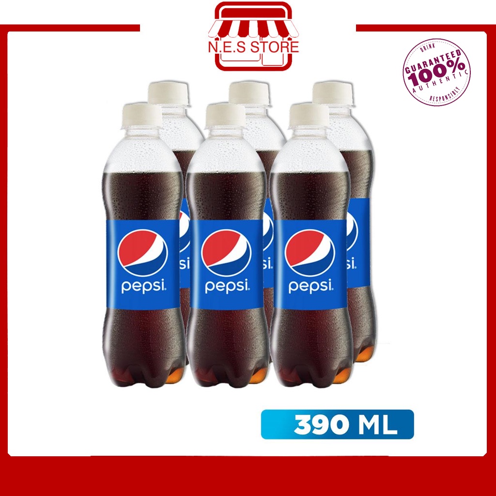 Combo 6 Chai Nước Ngọt Có Gaz Pepsi 390ml chai