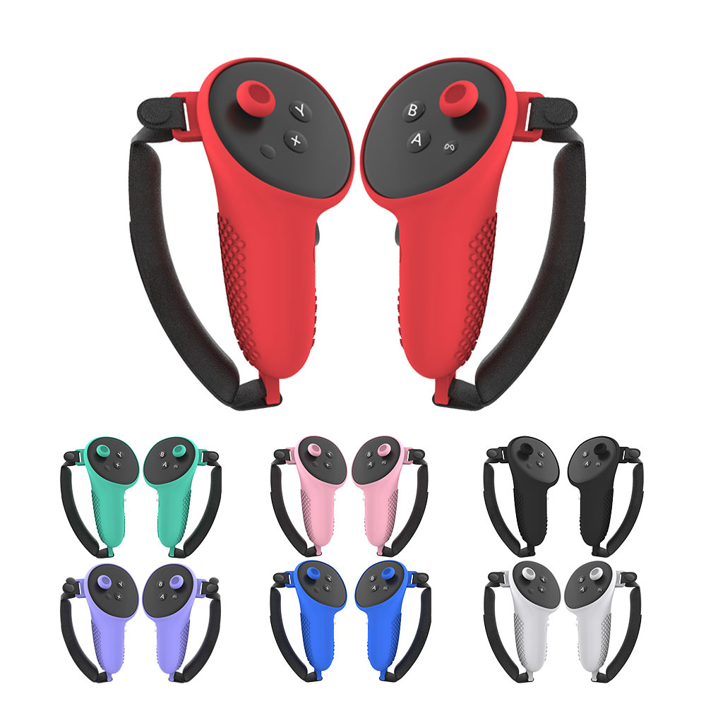 VR Controller TPU Protector For Quest3 Grips Protective Cover For Travel and Home