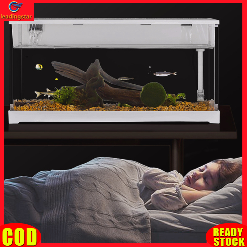 Betta Fish Tank LED Clear Acrylic Aquarium Tank Bowl Silent Pump For Goldfish Small Fish Top Circulating Filtration System ราคา 937 บาท*ส่งฟรี