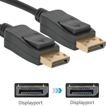 Dây cáp displayport / cáp dp chuẩn hỗ trợ độ phân giải full hd 1080p/144hz, 2k/144hz & 4k/60hz