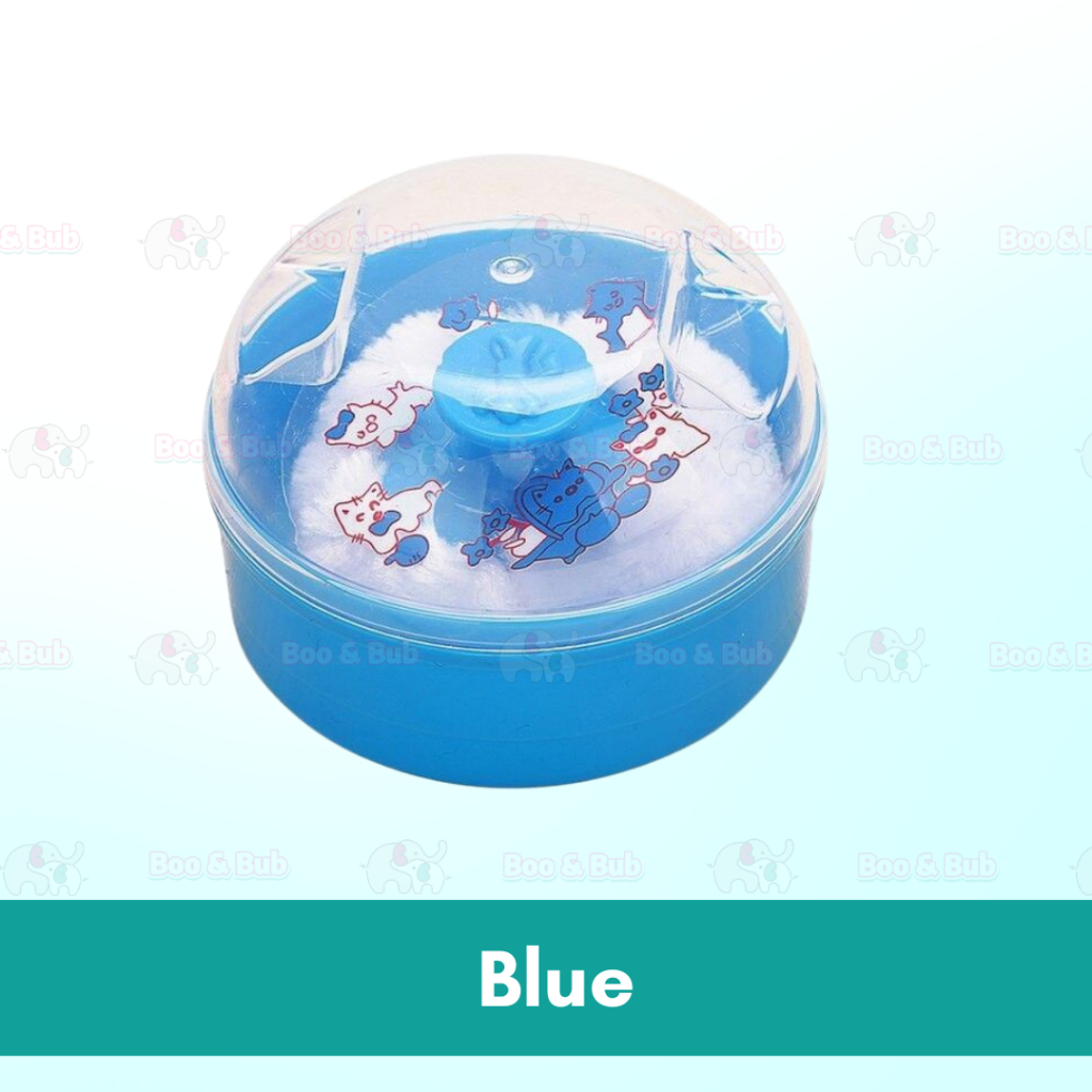 Portable Baby BPA Free | Powder Puff Sponge Container Case Box Baby Useful Supply Talcum Powder Puff