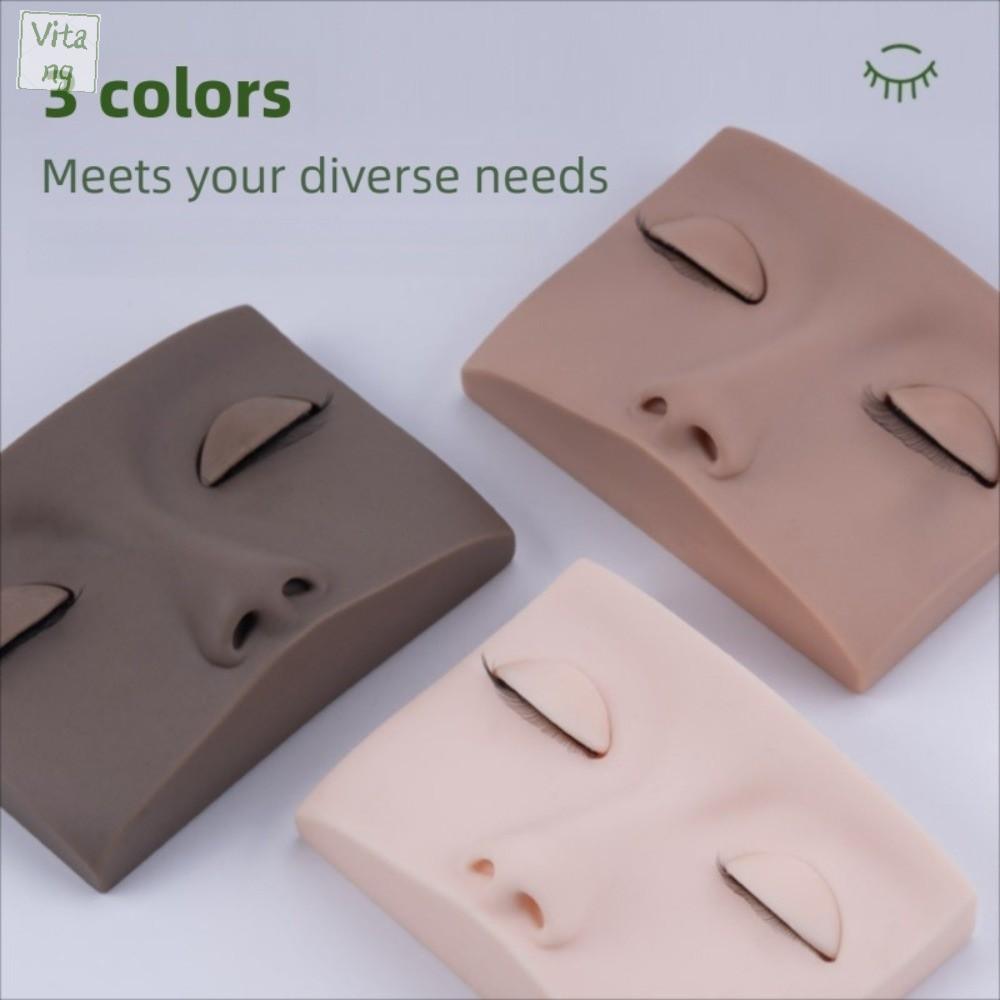 VITANG Đào tạo Đầu Mannequin Dành Cho Nối Mi Cấy ghép mi 3D Đầu Mô Hình Mỹ Phẩm Dụng cụ trang điểm Tự làm Dụng cụ thực hành nối mi Người mới bắt đầu