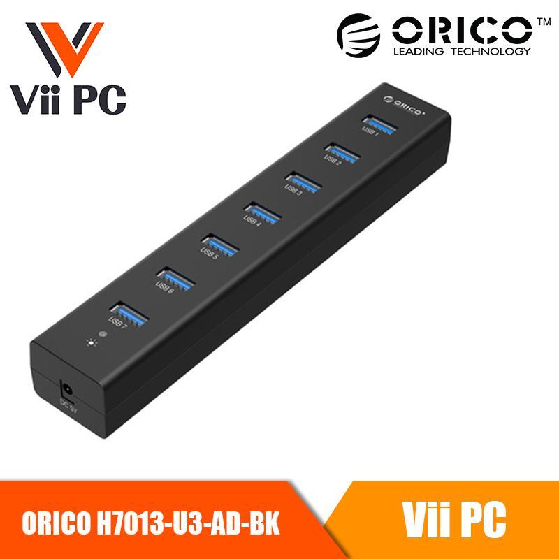 ORICO H7013-U3-AD 7 Port USB 3.0 HUB With 5V2A Power Adapter High Speed - Black