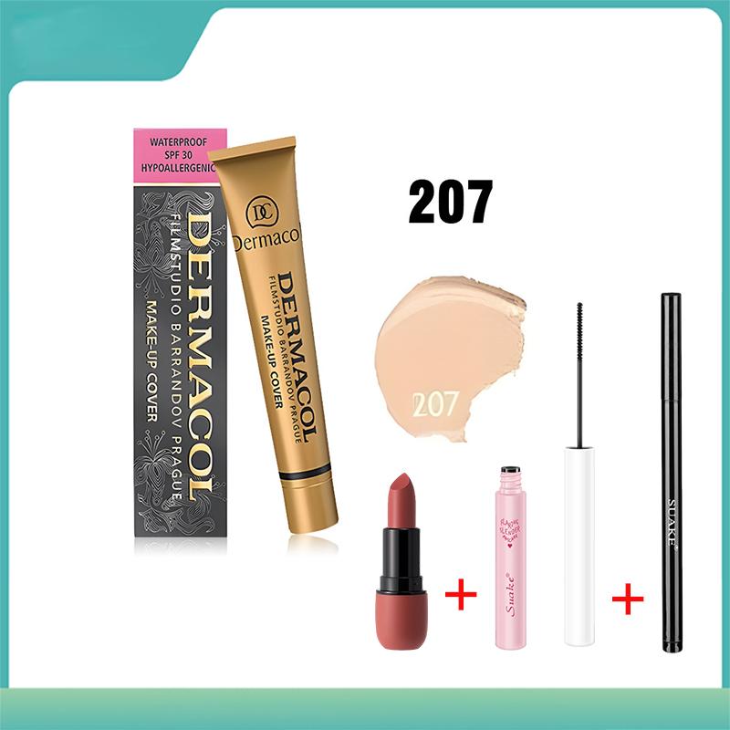 KUESICR 【Mua 1 Lấy 3 】Dermacol tàn nhang loại bỏ kem che khuyết điểm Dermacol trang điểm cho khuôn mặt không thấm nước đường viền độ che phủ cao