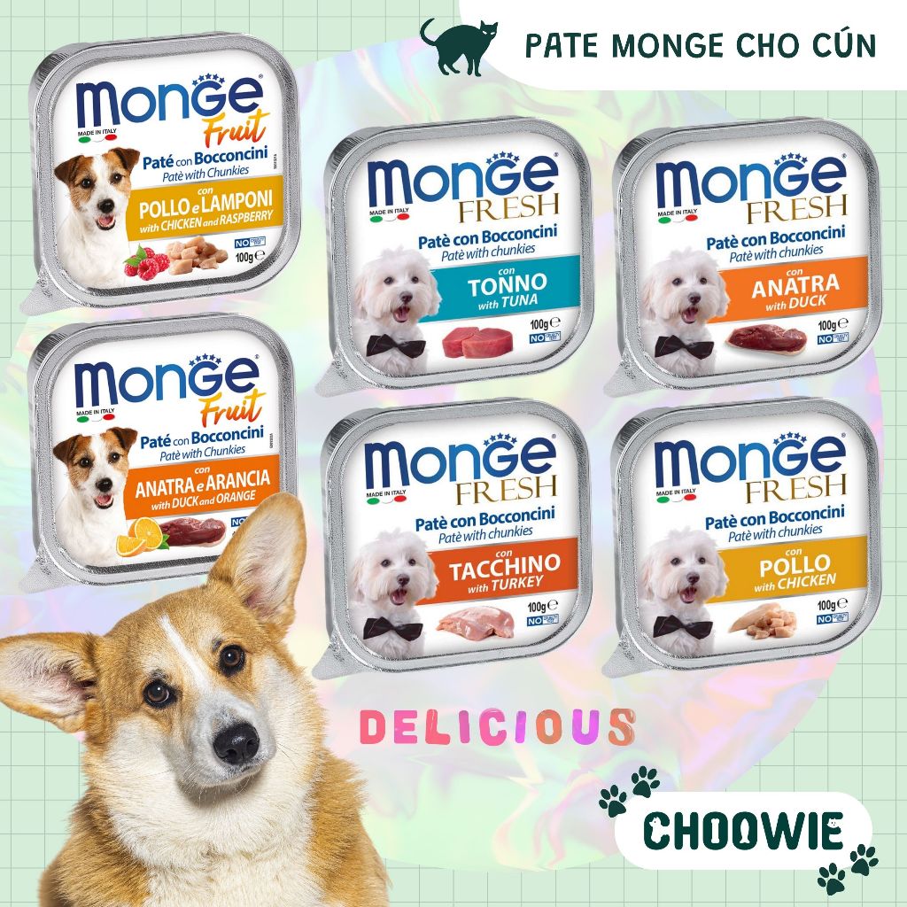 Pate MONGE thơm ngon cho chó | Thức ăn ướt cho chó