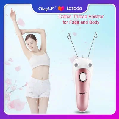CkeyiN Electric Hair Removal Epilator for Women All Body Face Cotton Thread Hair Remover USB Rechargeable Facial Massager Lady Beauty Care Machine MT100