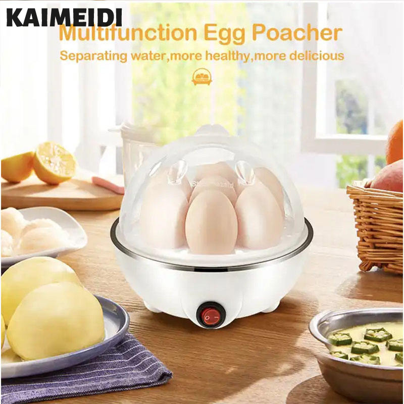 Máy luộc trứng đa chức năng kaimeidi, hấp trứng gia dụng, máy sữa trứng inox, máy làm bữa sáng mini, bình sữa