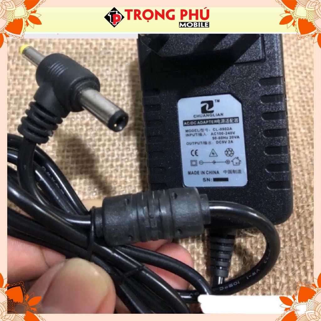 Large Dual-Head Power Adapter Charger 5.5*2.5mm + 3.5*1.35mm 9V 2A Ch1 Best Sale Giá 66,000 Đồng*Miễn phí vận chuyển