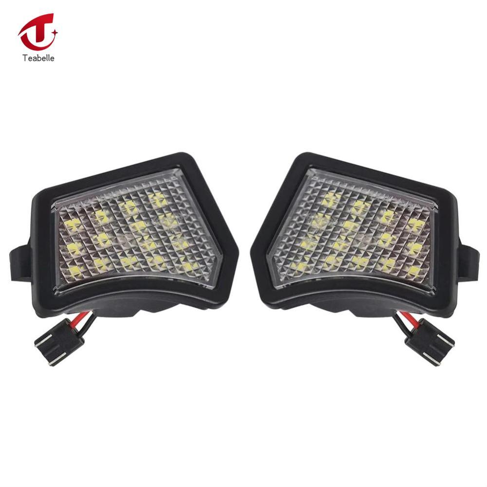 Teabelle 2 chiếc xe đèn Led trước dưới đèn chiếu gương đèn cửa cho Volvo V40 V50 C30 C70 S40 S60 S80 V50 V70 XC70 XC90 Jaguar XJ XF XK/xkr xe
