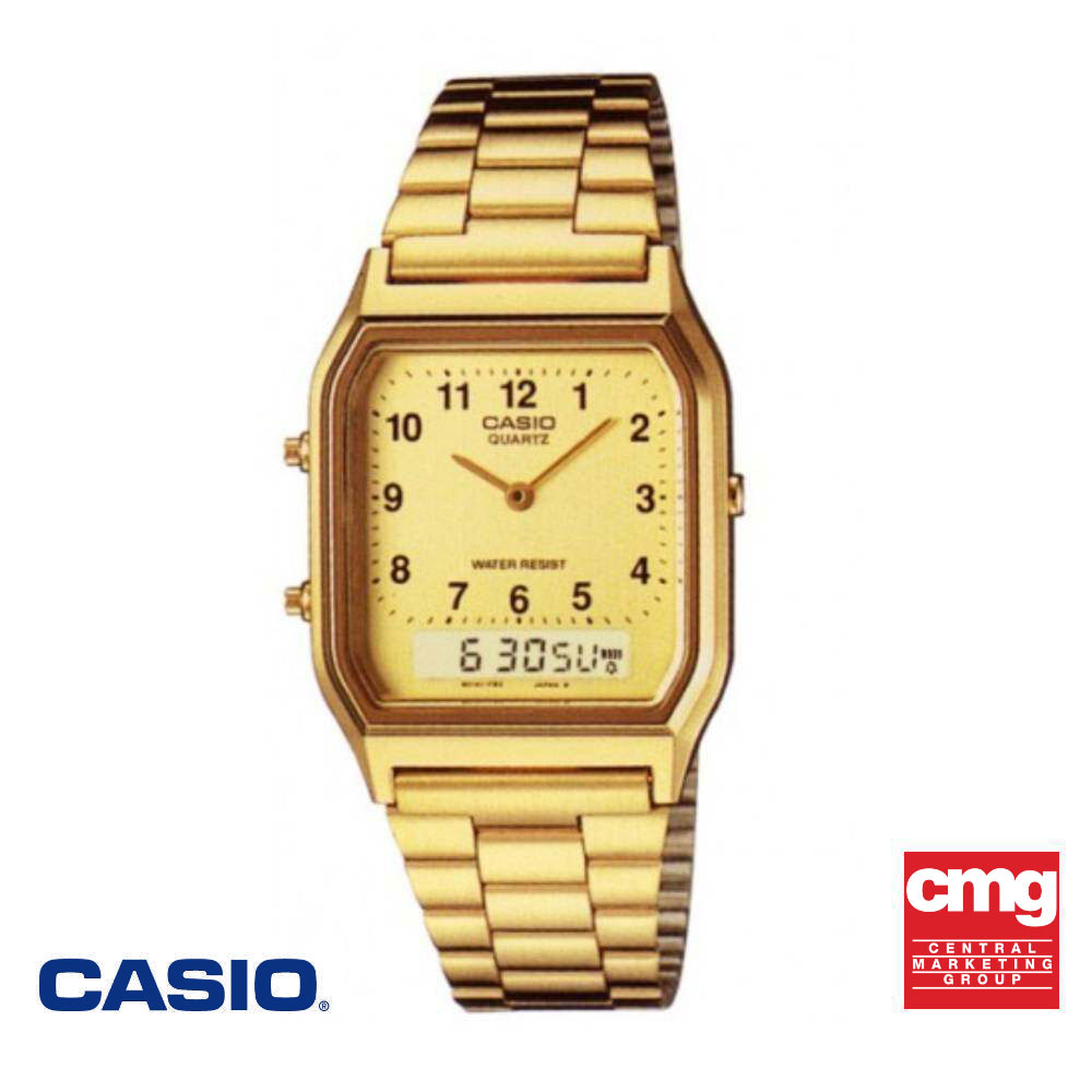 CASIO UNISEX'S WATCHES CASIO AQ-230GA-9BHDF STAINLESS STEEL GOLD ราคา 2,349 บาท*ส่งฟรี