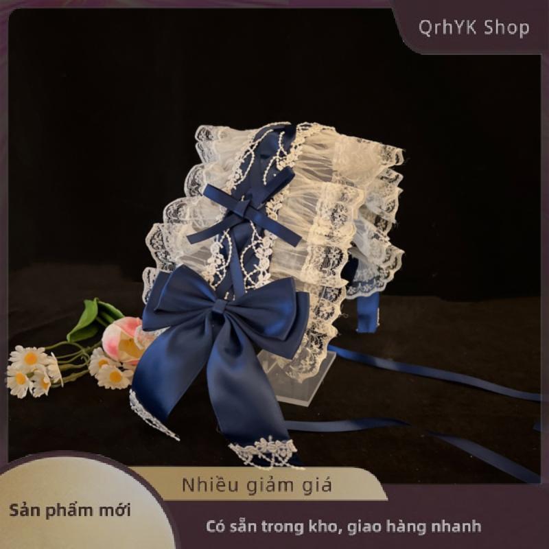Hàng có sẵn✨ Phụ Nữ Của Tóc Ban Nhạc Lolita Headband Ngọt Ngào Bow Ren Lolita Phụ Kiện Nhật Bản Lo C