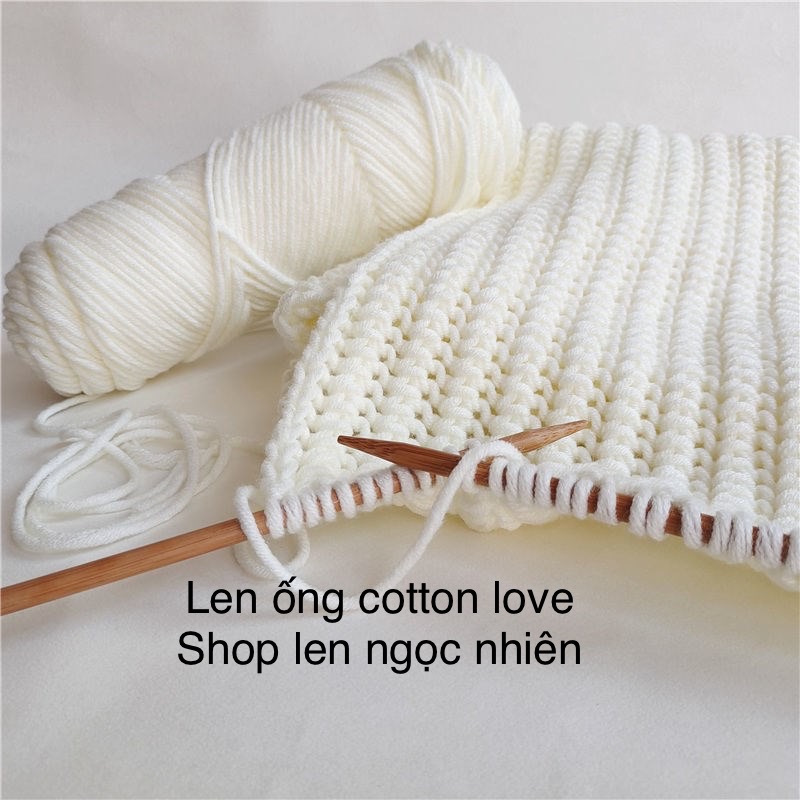 LEN COTTON LOVE, LEN ỐNG NỘI ĐỊA, LEN VALENTIN dùng đan móc khăn mũ