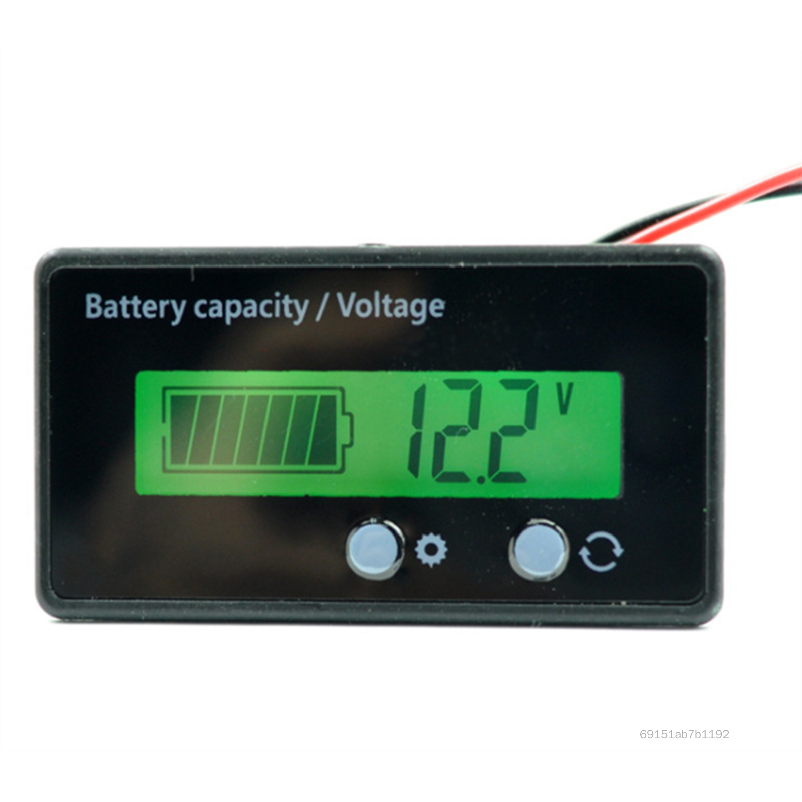 Battery Capacity Indicator 12V 24V 36V 48V 60V 72V  Battery Tester with LCD Temperature Voltmeter with Backlight D4-VN