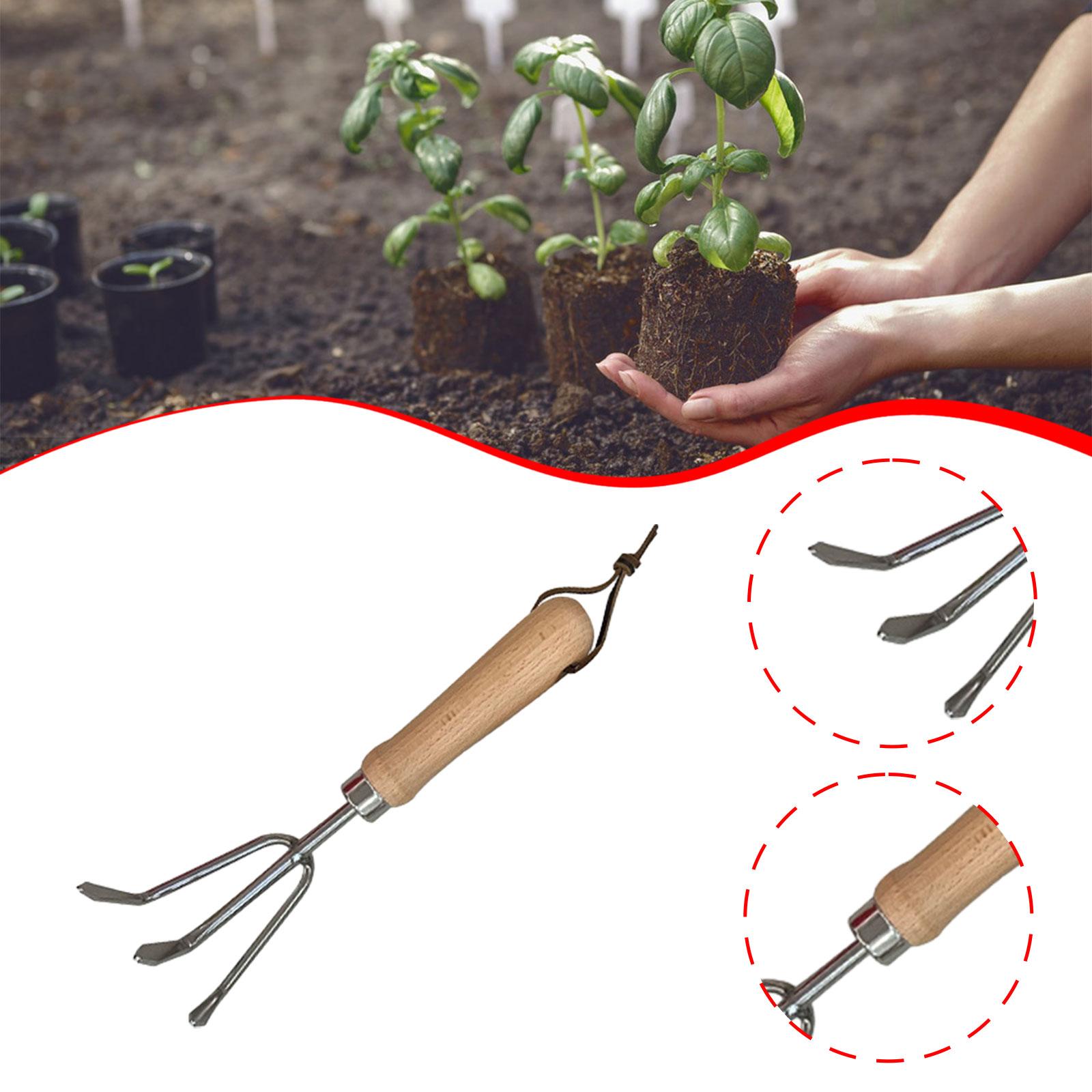 Miracle Shining Hand Cultivator Gardening Hand Tool Ergonomic Multipurpose with Handle 3 Claw Rake for Park Lawn Driveway Gardening Patio ราคา 207 บาท*ส่งฟรี