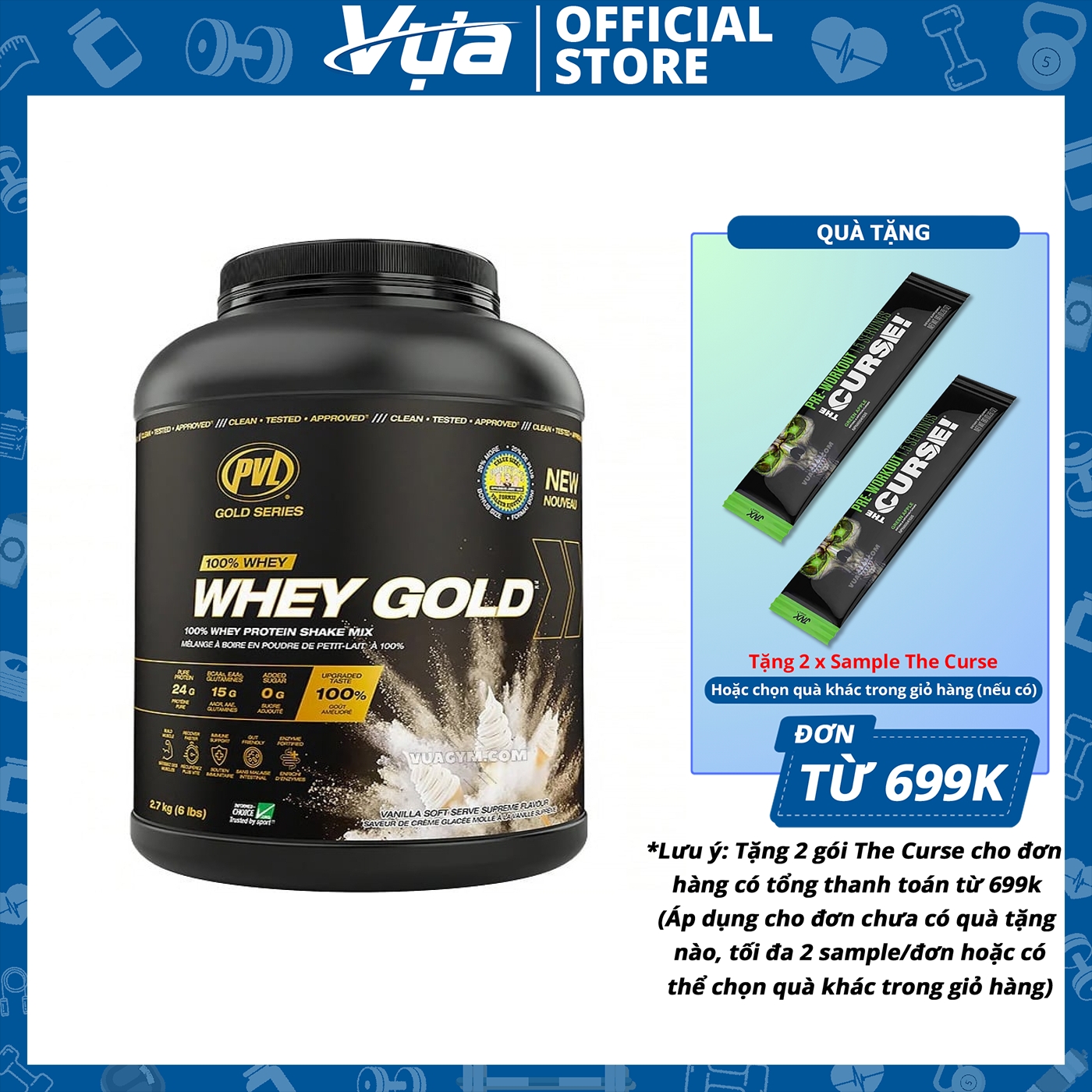 Bột pvl - whey gold - tăng cơ giảm mỡ, hỗ trợ phục hồi cơ bắp, chính hãng
