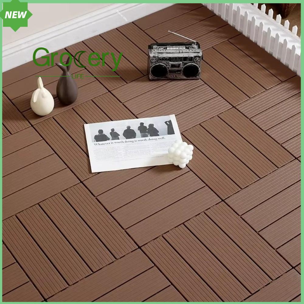 GROCERY LIFE Gỗ nhựa Sàn ban công Chống mài mòn Chống thấm nước Tấm sàn ghép nối tự làm Chống nấm mốc Chống ăn mòn Sàn gỗ nhựa Sân trong