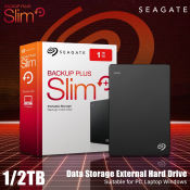 Seagate Backup Plus Slim External Hard Drive, 1TB/2TB