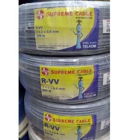 KABEL TELEPON SUPREME ISI 4 100 M / ITC 2X2X0.6 SUPREME 100 M-Shelishop13 Harga  447,000 Ringgit*Penghantaran Percuma