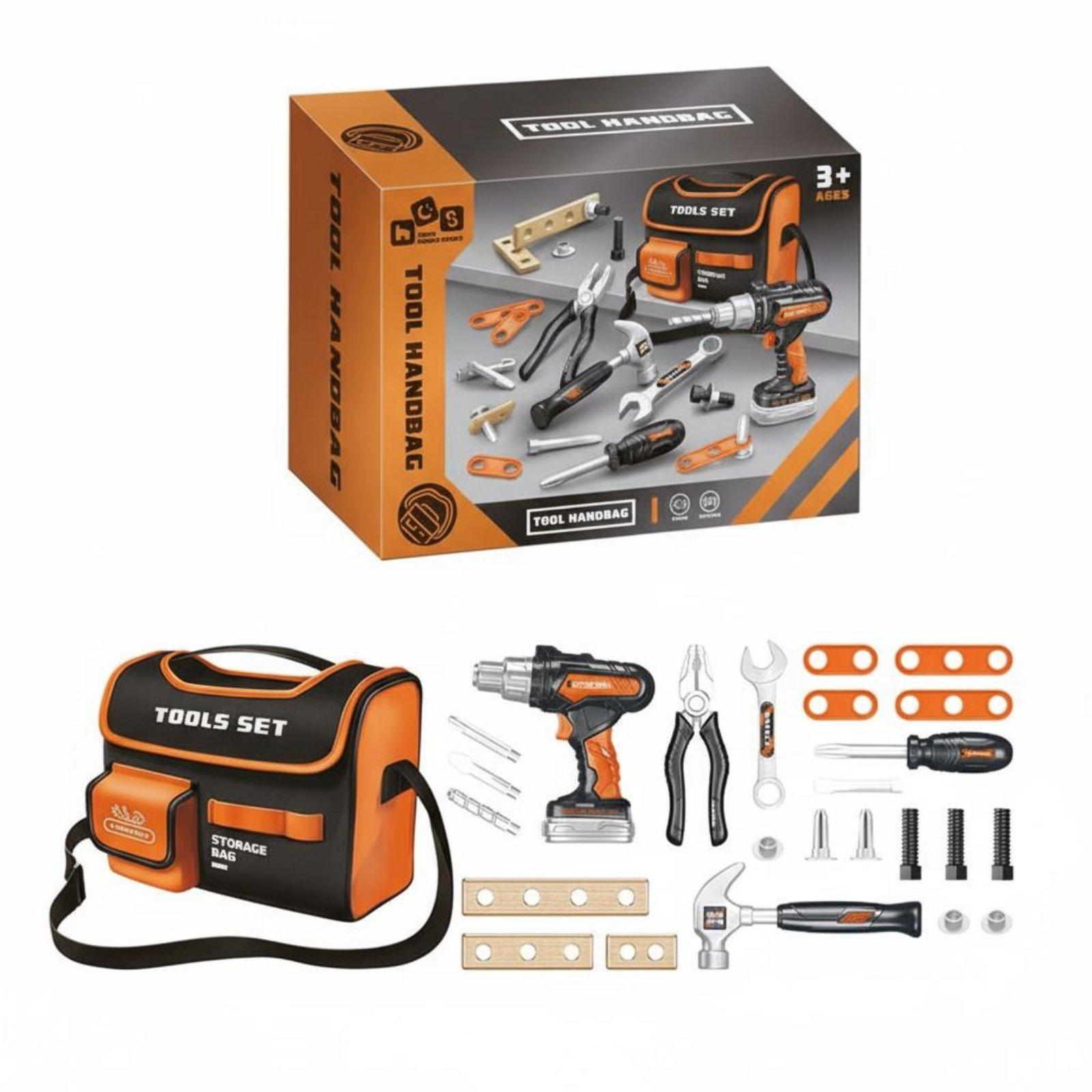 โมเดลฟิกเกอร์ อาร์ตทอย กล่องสุ่มของสะสม ของเล่นและโมเดลสะสม Miracle Shining Fabric Set Electric Drill Toy Children’s Tool Kit Educational Workbench Set for Kids Creative Play