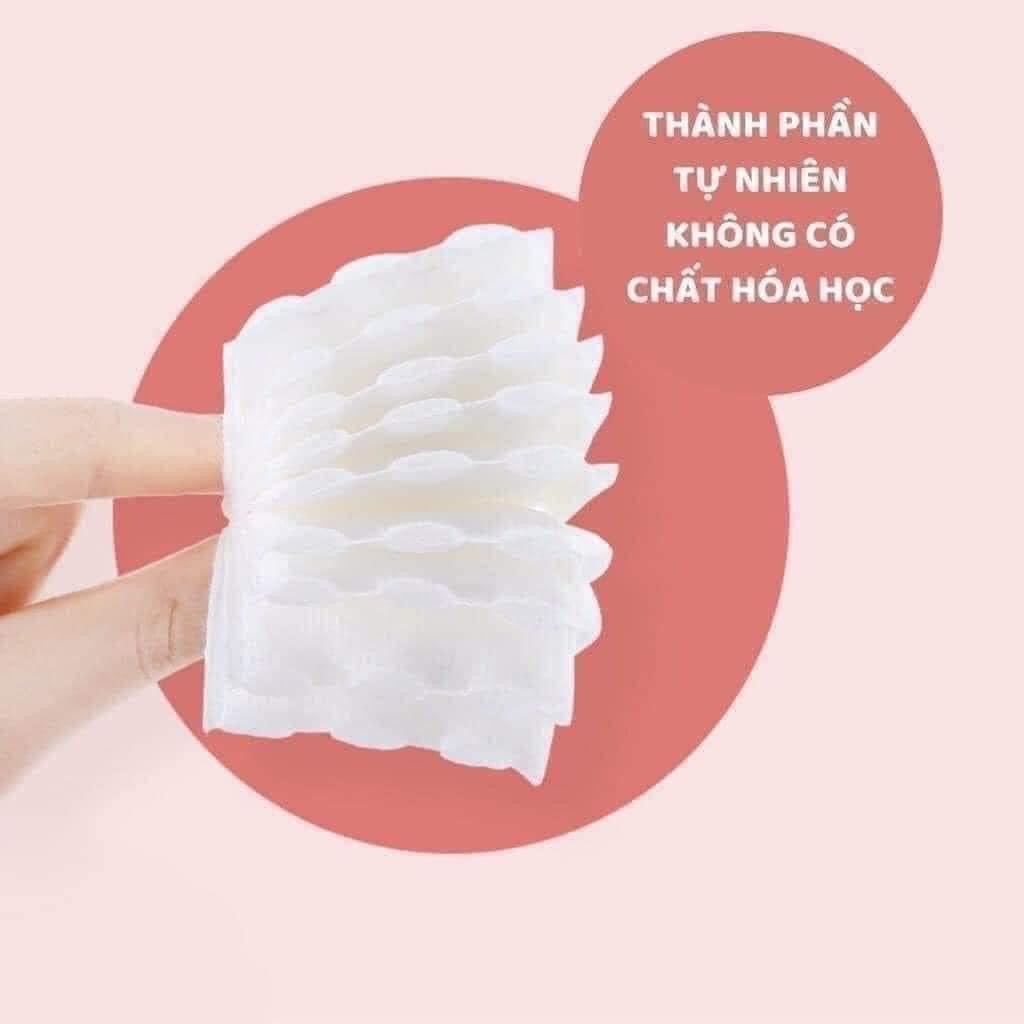 ÔNG TẨY TRANG NATURAL COTTON PADS Thấm Hút Mềm Mịn 222 Miếng