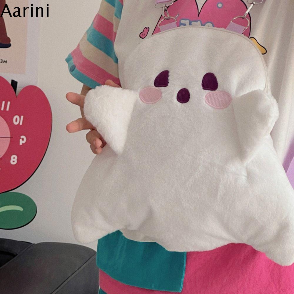 AARINI Sức chứa lớn Ba lô vải nhung lông Ma Hoạt hình Túi nhồi bông búp bê Dễ thương Túi trẻ em Phụ nữ