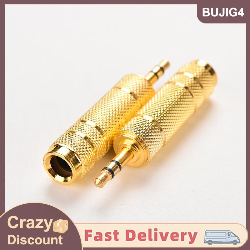 【BUJIG4】 ตัวแปลงอะแดปเตอร์ไมโครโฟนสำหรับแจ็คตัวเมียขนาด3.5มม. เป็นแจ็คตัวเมีย6.35มม. ราคา  9 บาท*ส่งฟรี