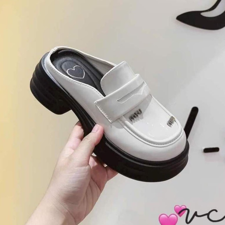 Sục nữ QC cao cấp sang xịn đế cao - Giày sục nữ nịnh chân da mềm