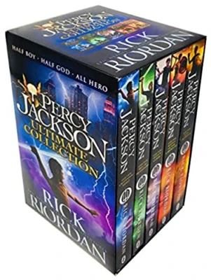 Percy Jackson & the Olympians 5 Paperback Books Set by Rick Riordan