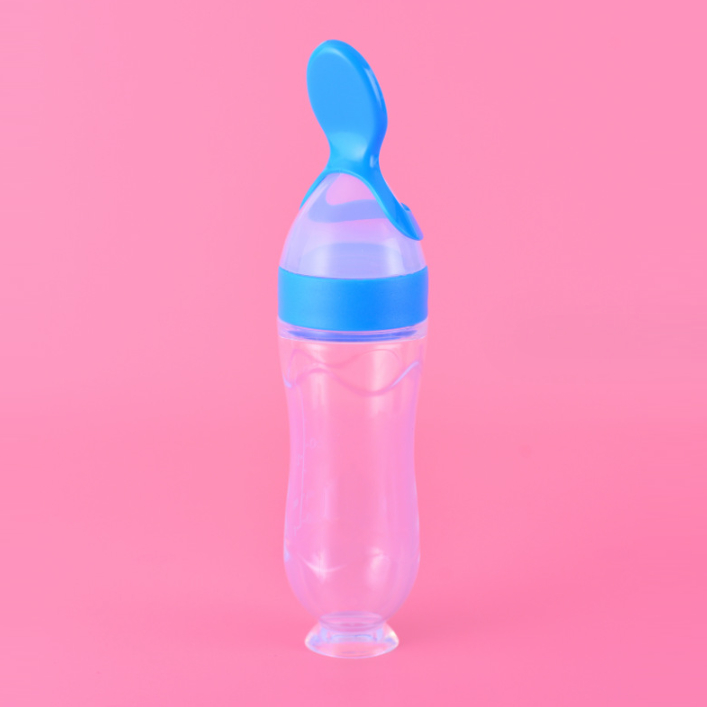 Murah Banget - Botol Sendok Makan Bayi / Botol Dot Silikon Bayi / Silicone Baby Spoon Dispenser / Botol Sendok Bayi Anti Tumpah