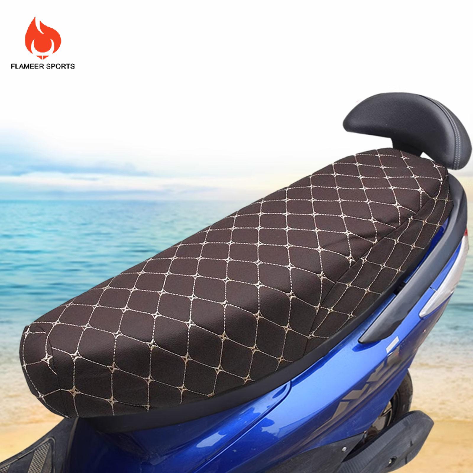 Flameer động cơ Scooter uốn chùm Tấm bọc ghế chất liệu da PU xe máy lớp bảo vệ ghế