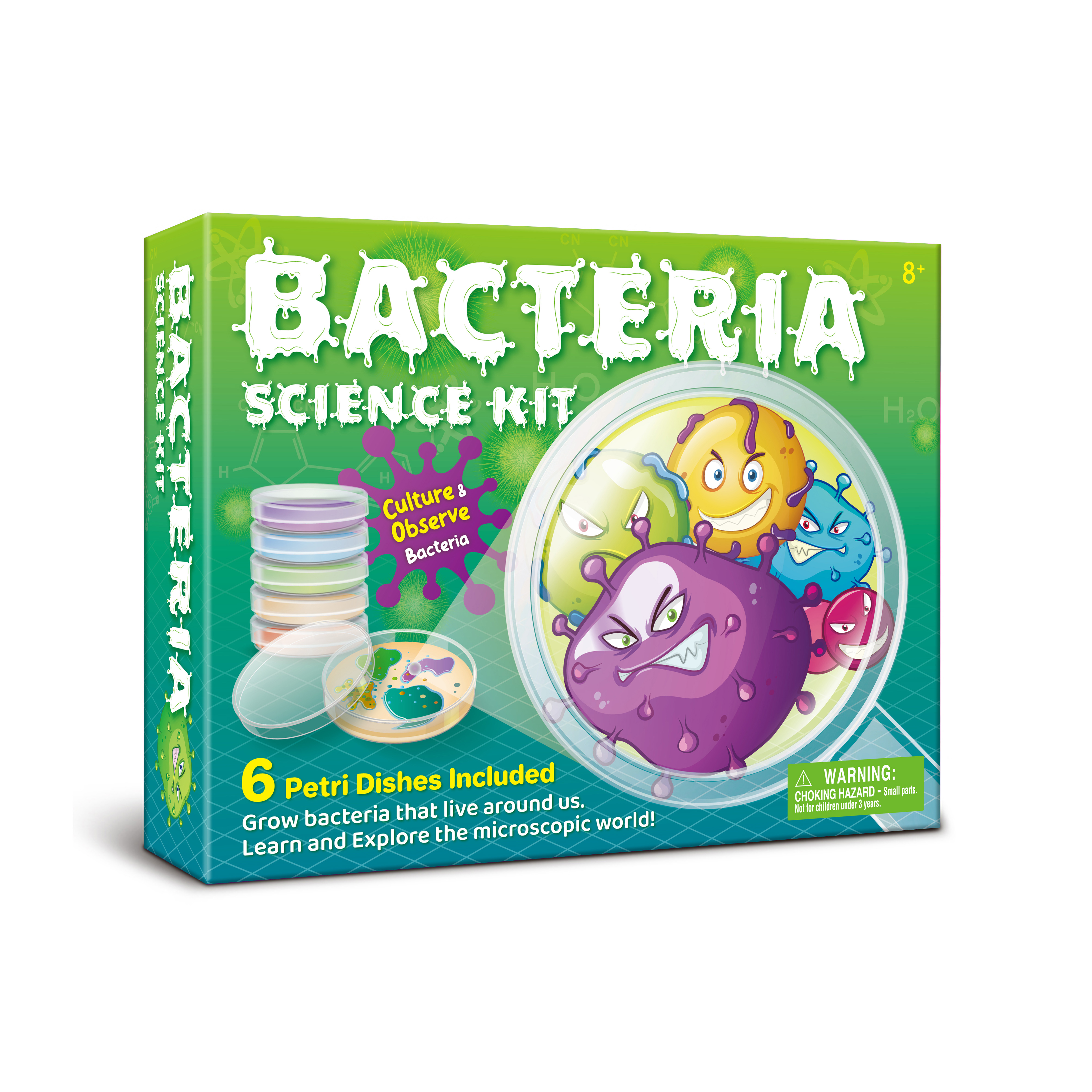 NICE=amazing kids educational toy slearn and explore microscopic world 6 ri dishes included grow bacteria toy bacteria science kit