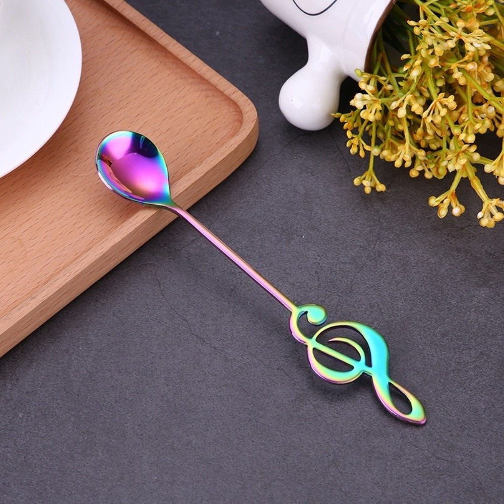 SHIKICK Muỗng kem Muỗng nốt nhạc Đồ dùng nhà bếp Quán nhạc Muỗng cà phê  Phụ kiện trà tráng miệng Muỗng khuấy cà phê Quà tặng - 8