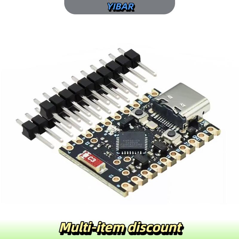 YIBAR บอร์ดพัฒนา C6 ESP32 1ชิ้นบอร์ดไมโครคอนโทรลเลอร์ขั้นสูงบอร์ดหลักสำหรับโครงการผู้ผลิตอุปกรณ์เครือข่ายไร้สายและการเรียนรู้การเขียนโปรแกรม ราคา 92 บาท*ส่งฟรี