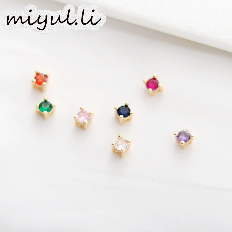 miyuli ลูกปัดทองแดงชุบทอง14K พร้อมช่องว่างแนวนอน4*4มม. ทำด้วยมือ ray-bans ราคา 16 บาท*ส่งฟรี
