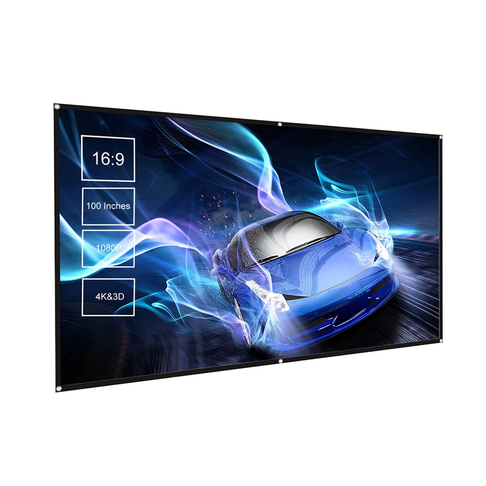 150 Inch Màn hình máy chiếu Màn Hình Rộng 16:9 Xách Tay Màn Hình Chiếu Chống-Nhăn Có Thể Gập Lại Trong Nhà Phim máy chiếu ngoài trời Màn Hình Cho văn phòng nhà cửa