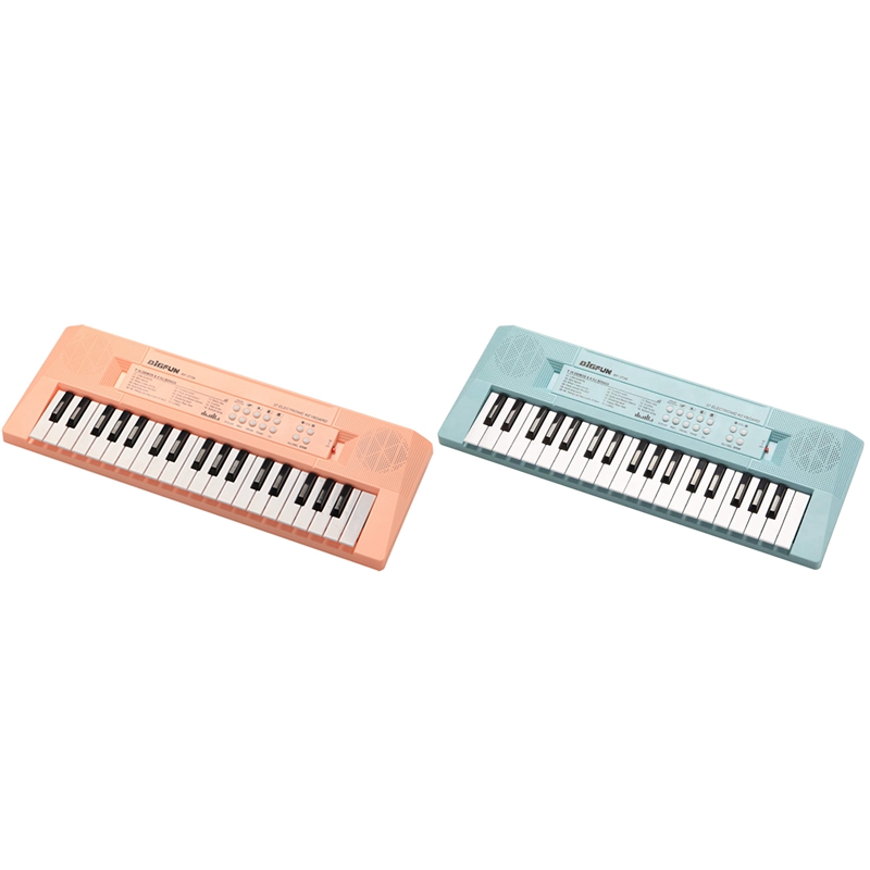 Bigfun 2 Set Kids Keyboard Piano, 37 Keys Piano Keyboard for Kids Musical Instrument Gift Toys Pink & Blue